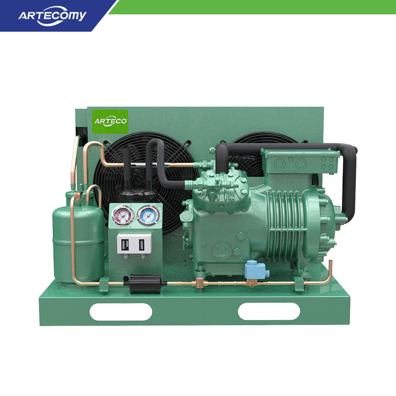 Unité de condensation à deux étages Bitzer S4T-5.2Y 5HP pour surgélation rapide dans l'industrie alimentaire