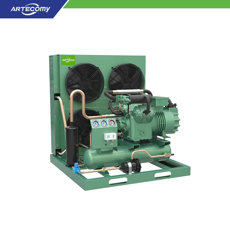 Unité de condensation à deux étages Bitzer S4G-12.2Y 12HP pour entrepôt frigorifique logistique