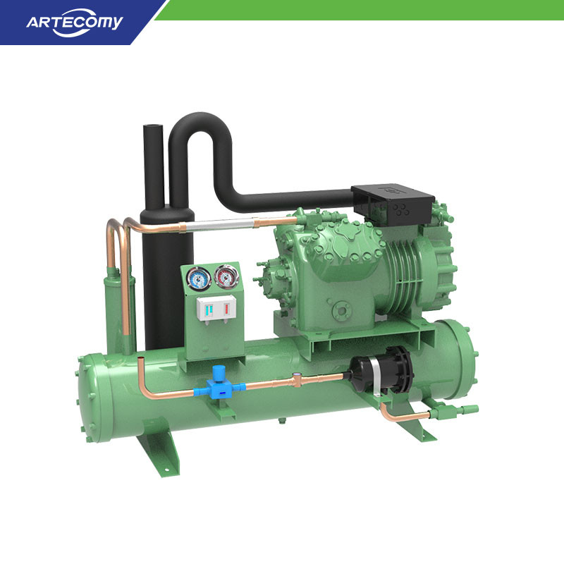 Unité de condensation Bitzer 4DES-7Y 7 HP refroidie à l’eau 5°C~15°C pour le refroidissement industriel