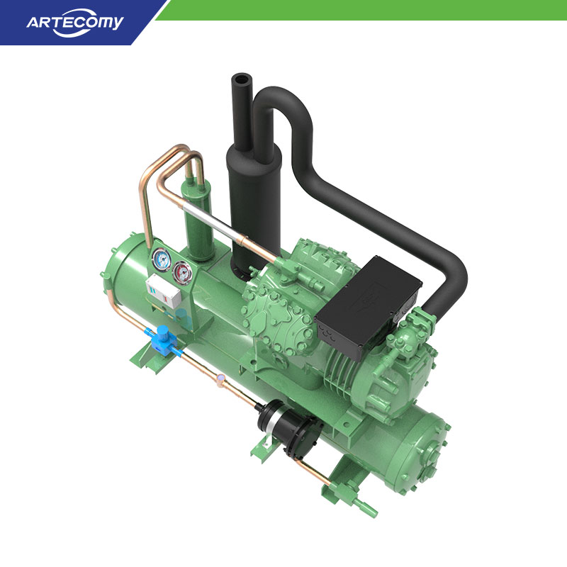 Unité de condensation Bitzer 4NES-20Y 20 HP refroidie à l’eau 5°C~15°C pour installation de réfrigération industrielle intensive