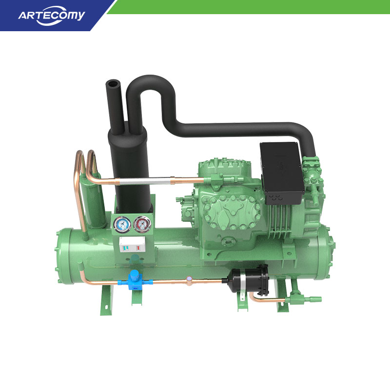 Unité de condensation Bitzer 4HE-25Y 25 HP refroidie à l’eau 5°C~15°C pour stockage alimentaire à grande échelle