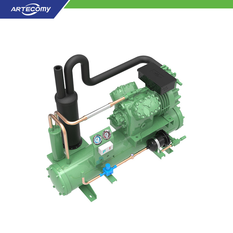 Unité de condensation Bitzer 4GE-30Y 30 HP refroidie à l’eau 5°C~15°C pour système de refroidissement centralisé