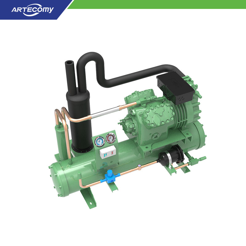 Unité de condensation Bitzer 4EES-6Y 6 HP refroidie à l’eau -5°C~5°C pour stockage en chaîne du froid pharmaceutique