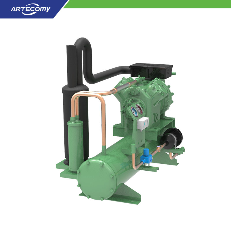 Unité de condensation Bitzer 4VES-10Y 10 HP refroidie à l’eau -5°C~5°C pour système de réfrigération logistique