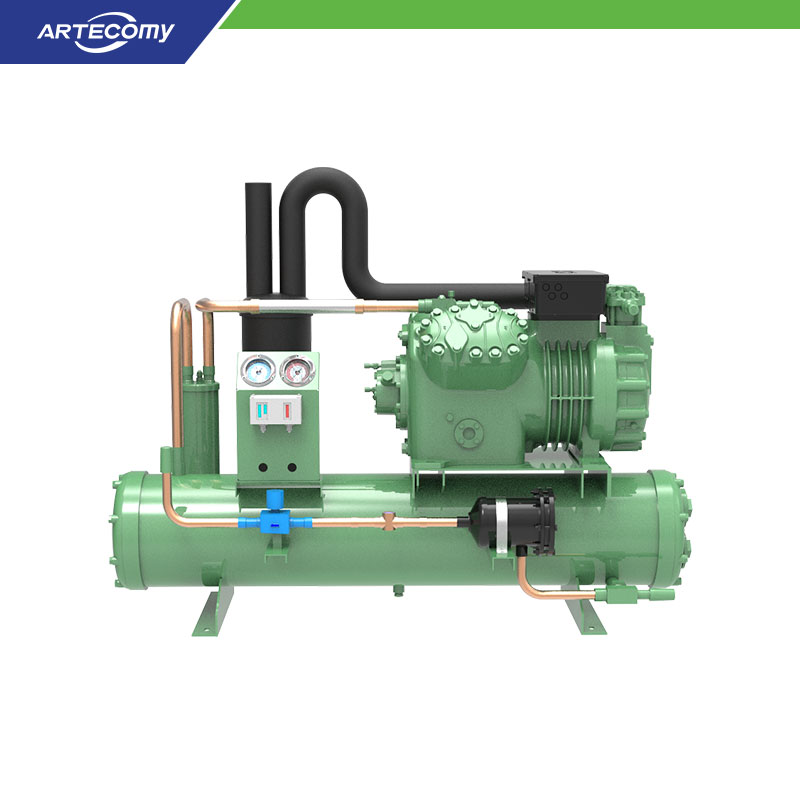 Unité de condensation Bitzer 4TES-12Y 12 HP refroidie à l’eau -5°C~5°C pour chambre froide de restaurant