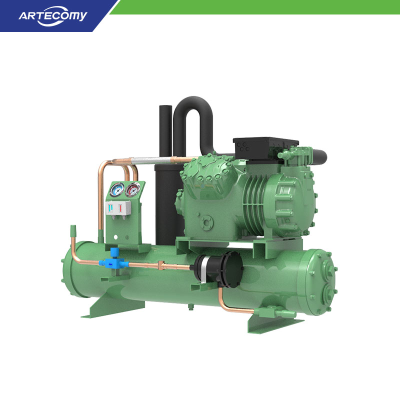 Unité de condensation Bitzer 4NES-20Y 20 HP refroidie à l’eau -5°C~5°C pour refroidissement intensif