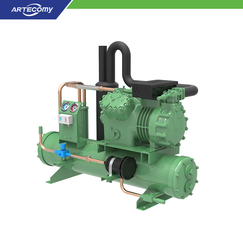 Unité de condensation Bitzer 4GE-30Y 30 HP refroidie à l’eau -5°C~5°C pour stockage frigorifique industriel