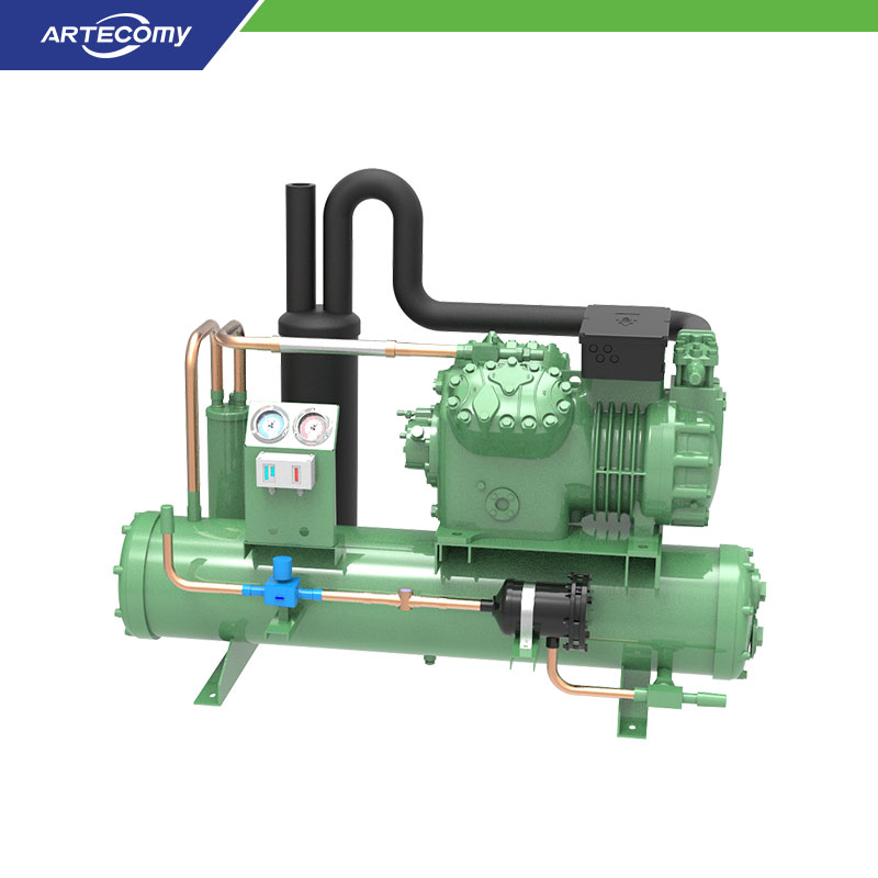 Unité de condensation Bitzer 4DES-5Y 5 HP refroidie à l’eau -15°C~-35°C pour stockage médical en congélation profonde