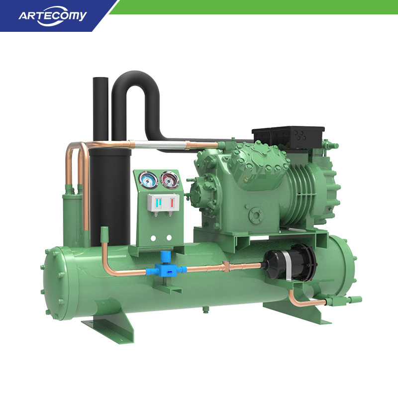 Unité de condensation Bitzer 4TES-9Y 9 HP refroidie à l’eau -15°C~-35°C pour unité de production de crème glacée