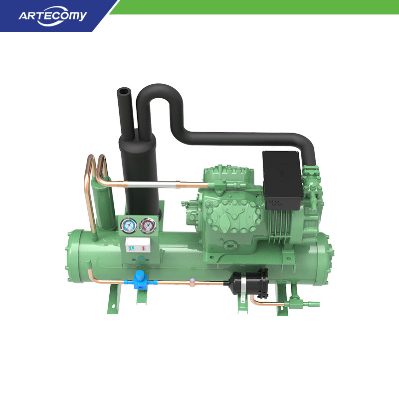 Unité de condensation Bitzer S4T-5.2Y 5 HP refroidie à l’eau -30°C~-50°C pour installation de recherche cryogénique