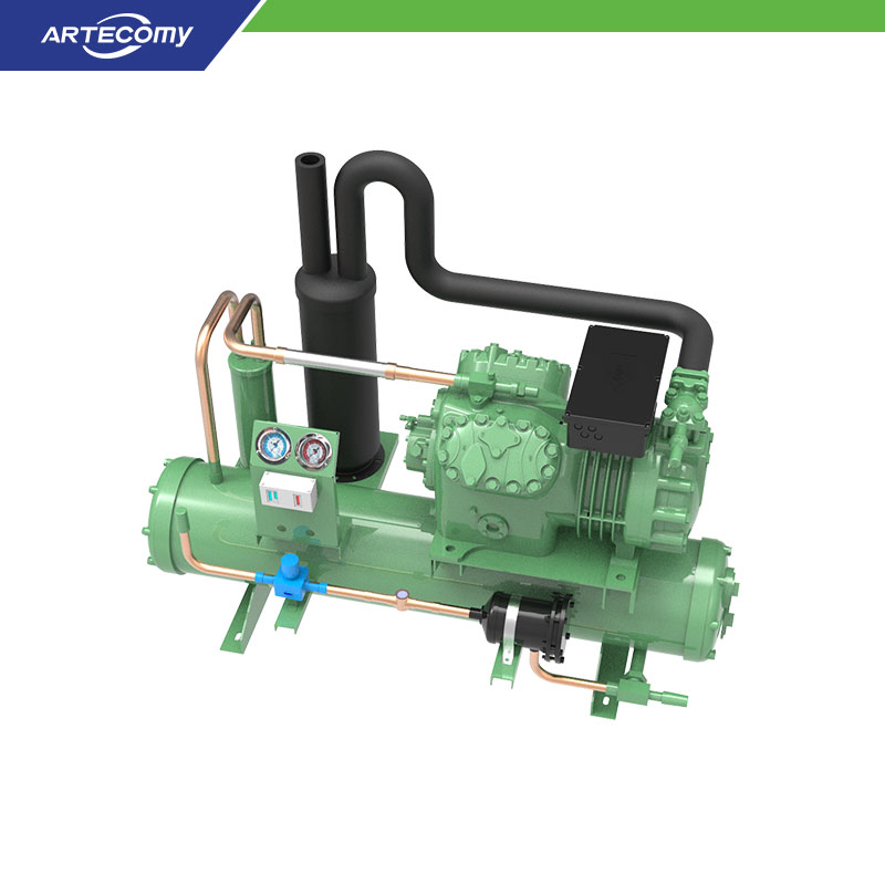 Unité de condensation Bitzer S4N-8.2Y 8 HP refroidie à l’eau -30°C~-50°C pour chambre de simulation polaire