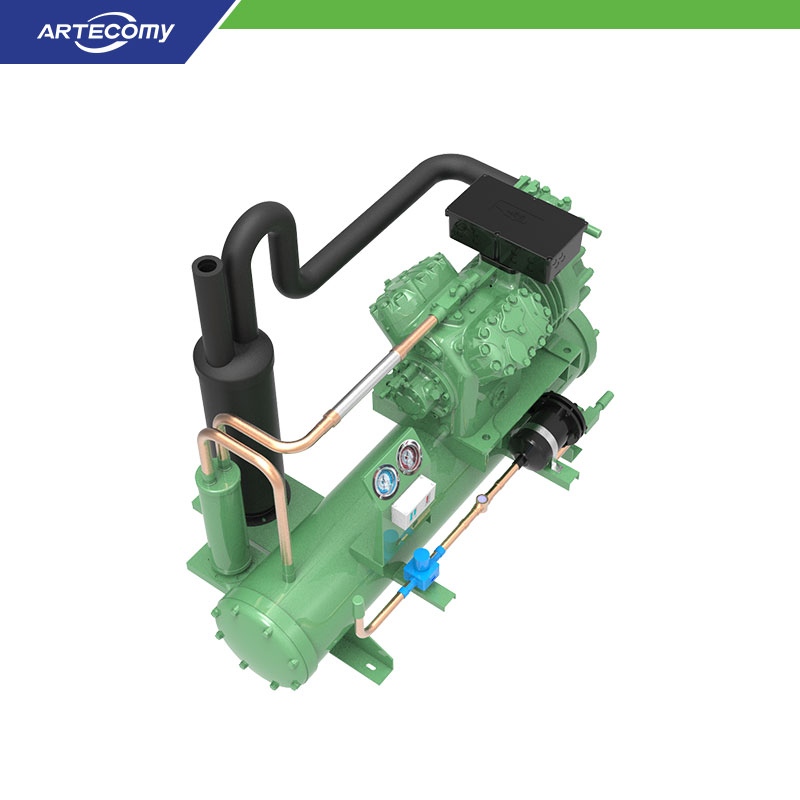 Unité de condensation Bitzer S6J-16.2Y 16 HP refroidie à l’eau -30°C~-50°C pour système cryogénique à semi-conducteurs