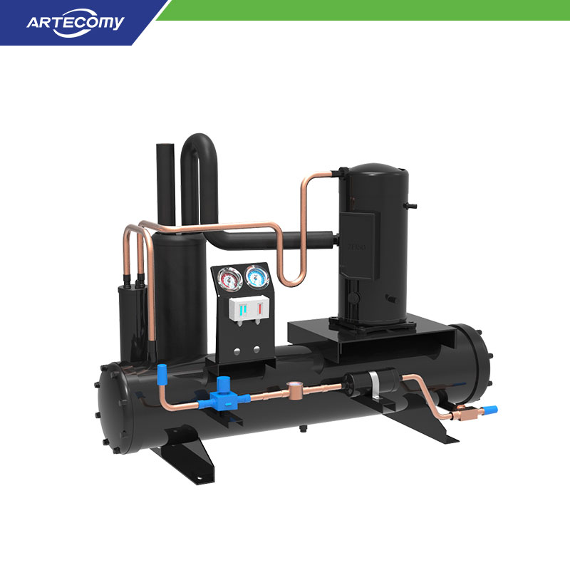 Emerson Copeland ZB76KQE 10 CV Groupe de condensation à compresseur scroll hermétique Refroidi à l’eau 5°C~15°C Système de réfrigération pour supermarché