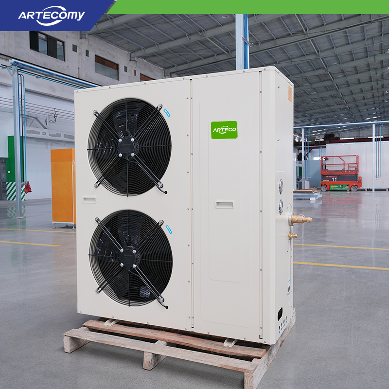 Condenseur haute performance avec guide d'air à panneau plat et testé sous pression à 30 bars