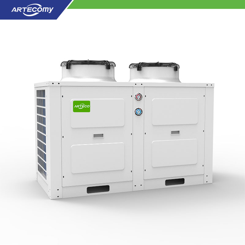 Condenseur à structure en boîte avec logement de ventilateur à bord haut élégant pour système de chambre froide