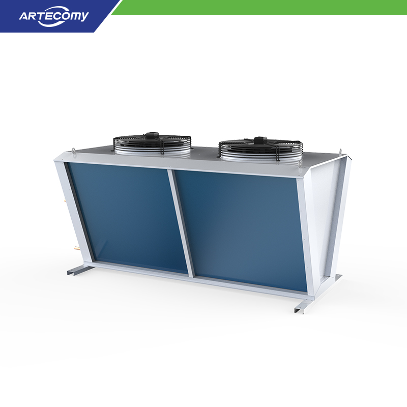 Condenseur frigorifique efficace avec entrée d’air latérale et sortie d’air supérieure – Double ventilateurs Φ630