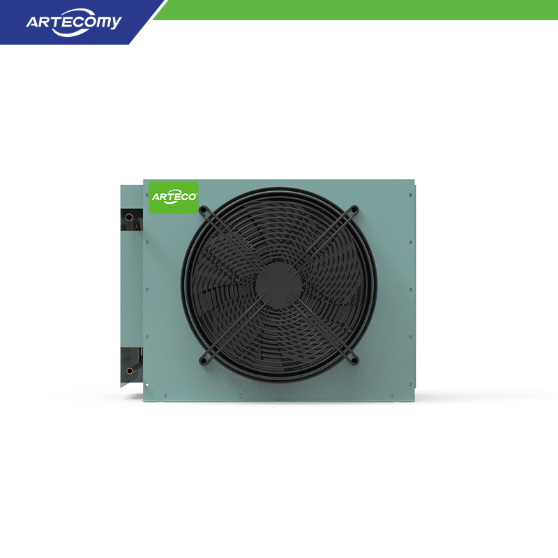 Condenseur vertical à ventilateur unique avec sortie d’air frontale plate et pression nominale de 30 bar