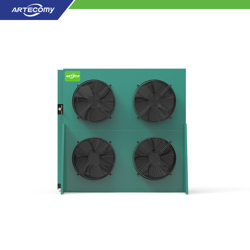 Condenseur à quatre ventilateurs avec tubes rainurés et résistance à la pression de 30 bars pour refroidissement industriel